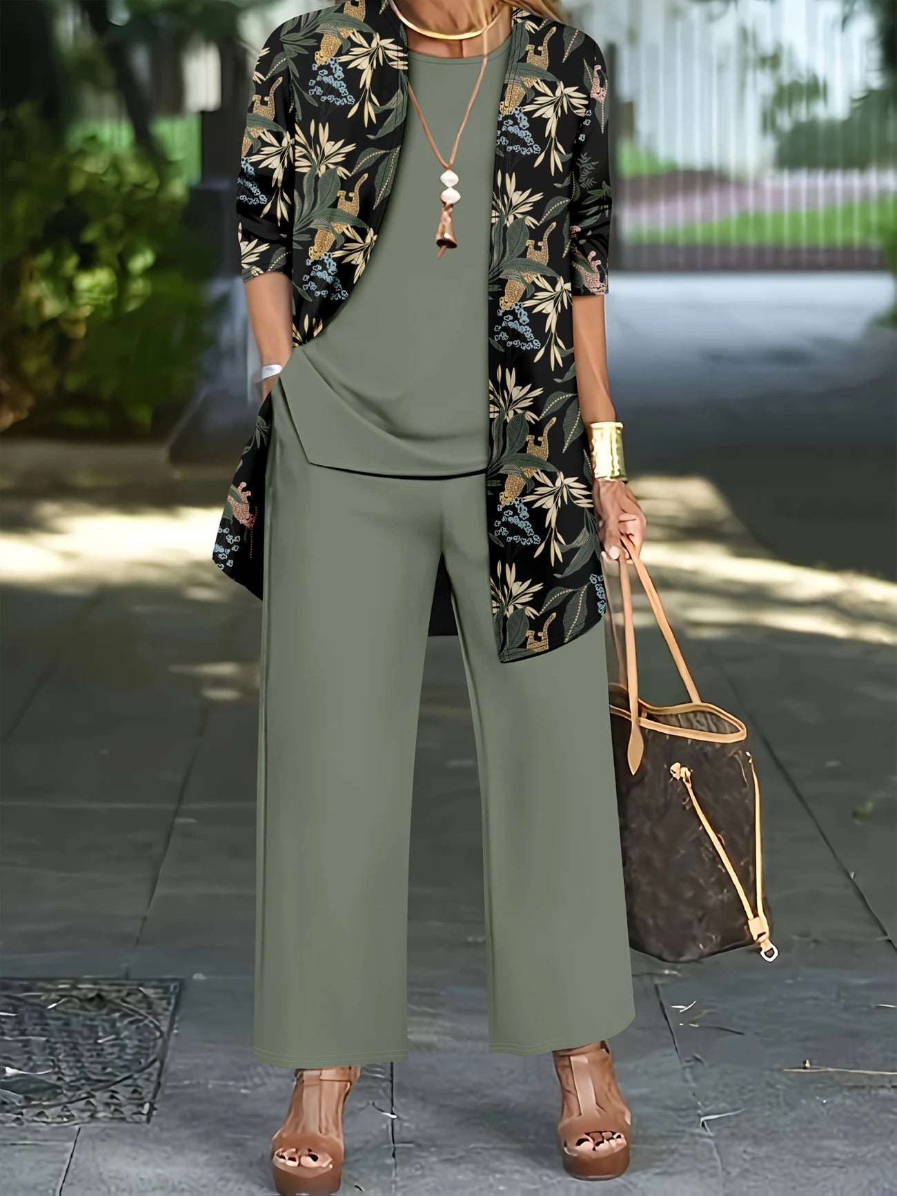 Set 3 pezzi: Cardigan + Maglia+ Pantaloni