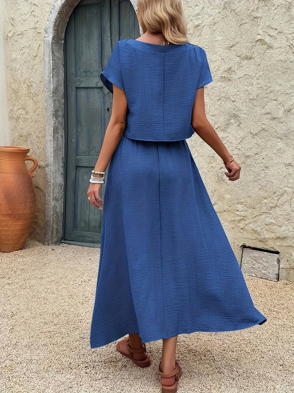 Set 2 pezzi: Blusa + gonna lunga