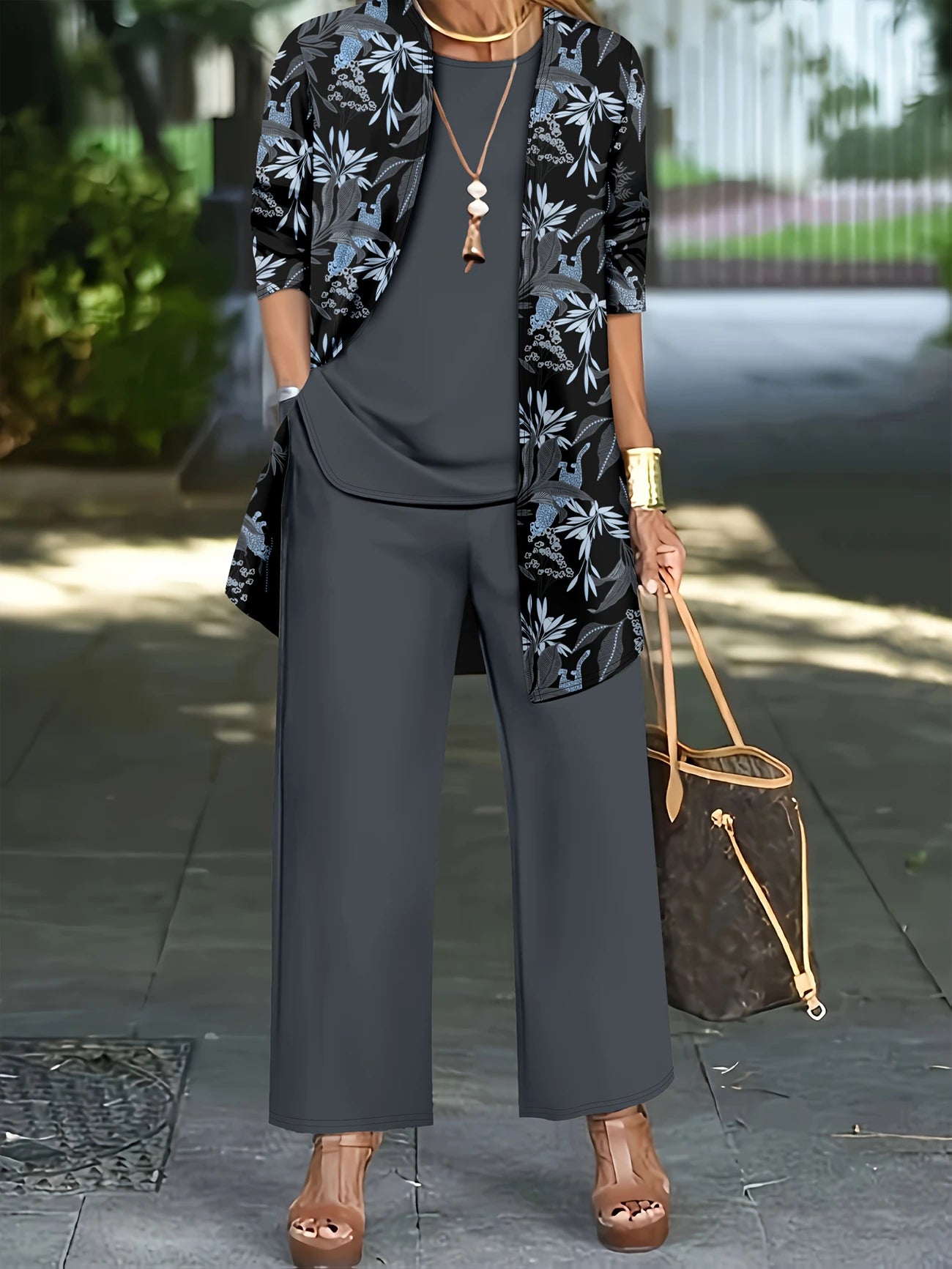 Set 3 pezzi: Cardigan + Maglia+ Pantaloni