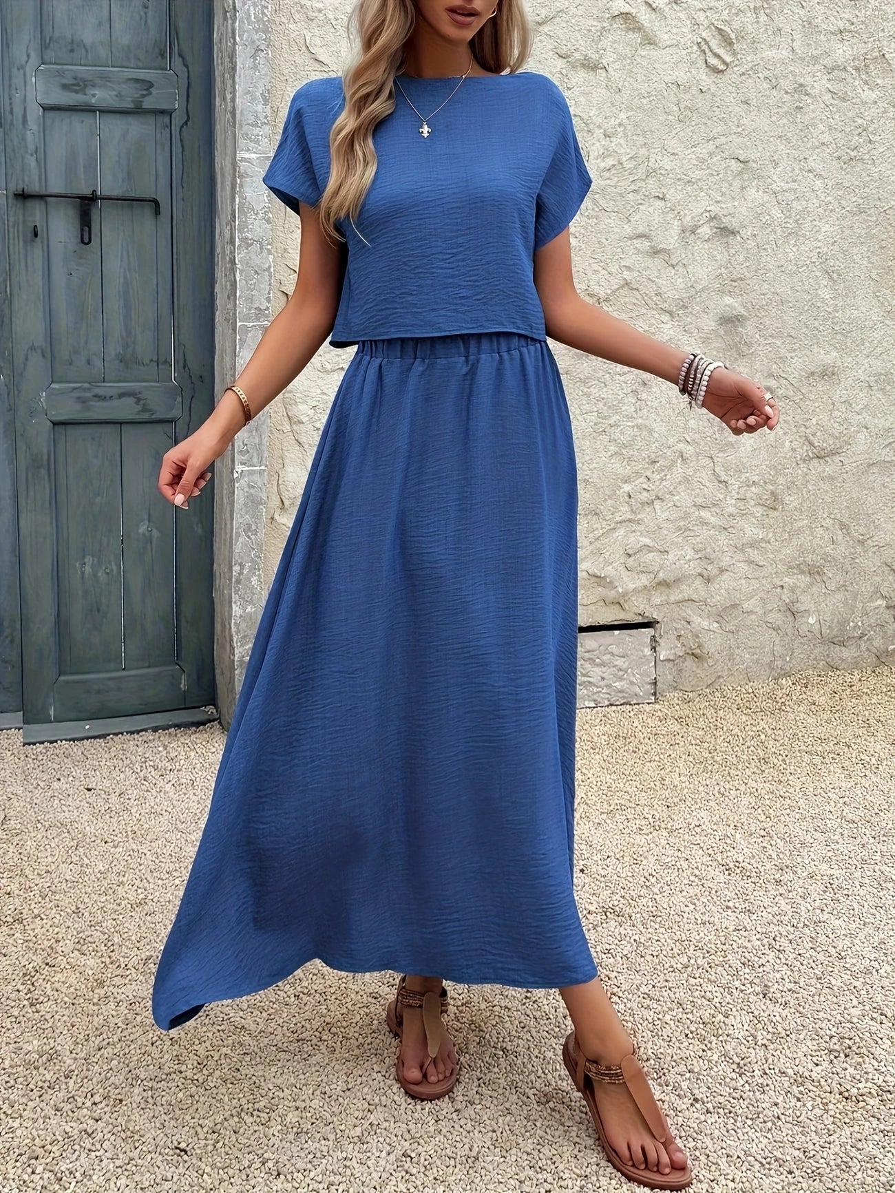 Set 2 pezzi: Blusa + gonna lunga