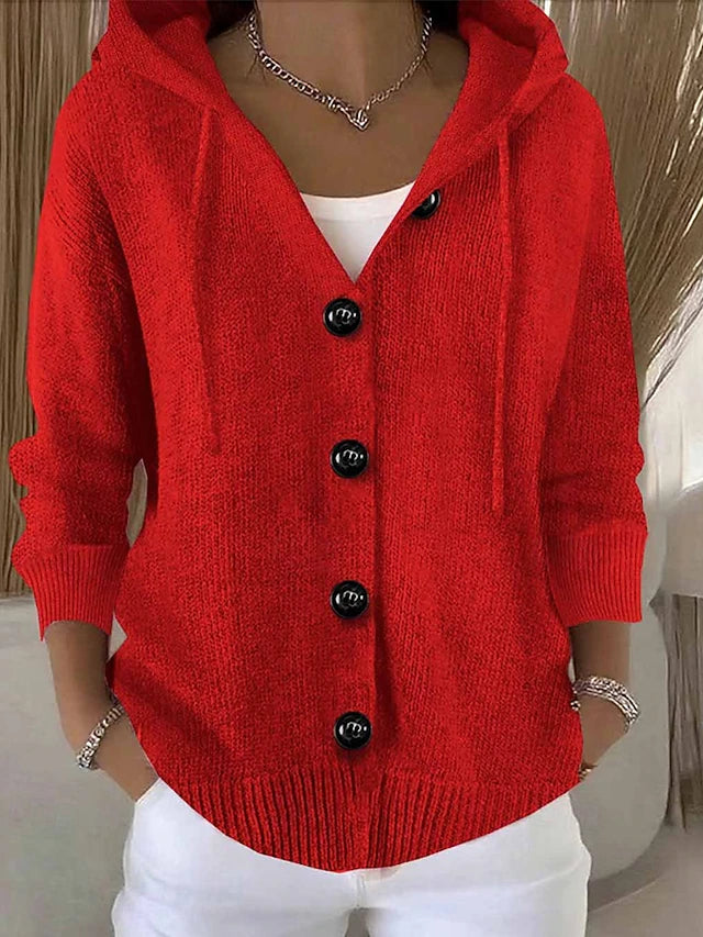 cardigan con cappuccio invernale