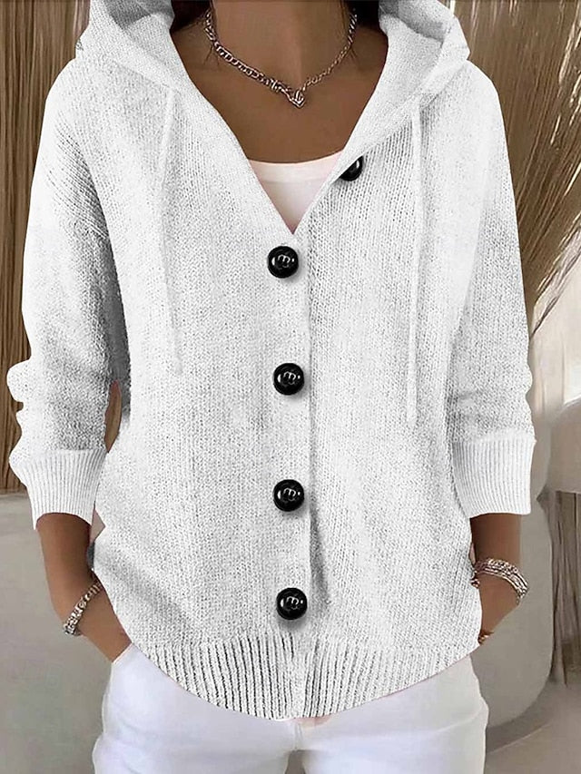 cardigan con cappuccio invernale