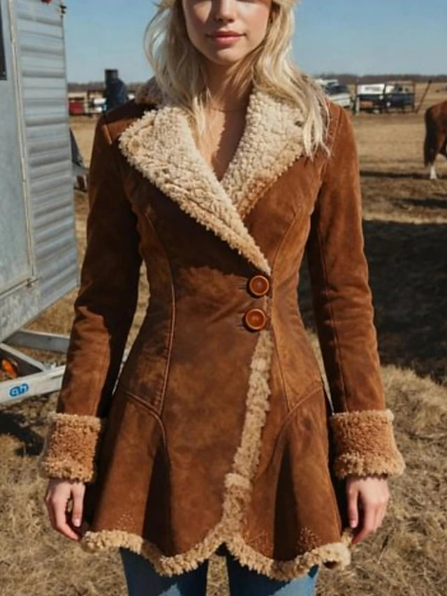 Cappotto stile montone invernale