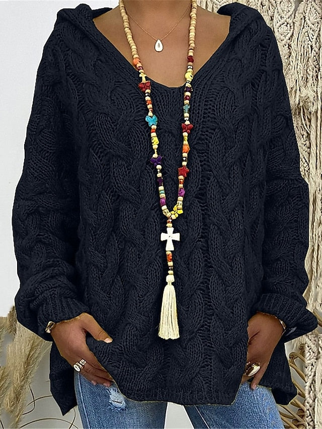 Maglione invernale con cappuccio