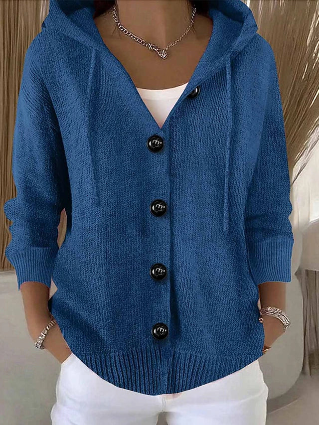 cardigan con cappuccio invernale